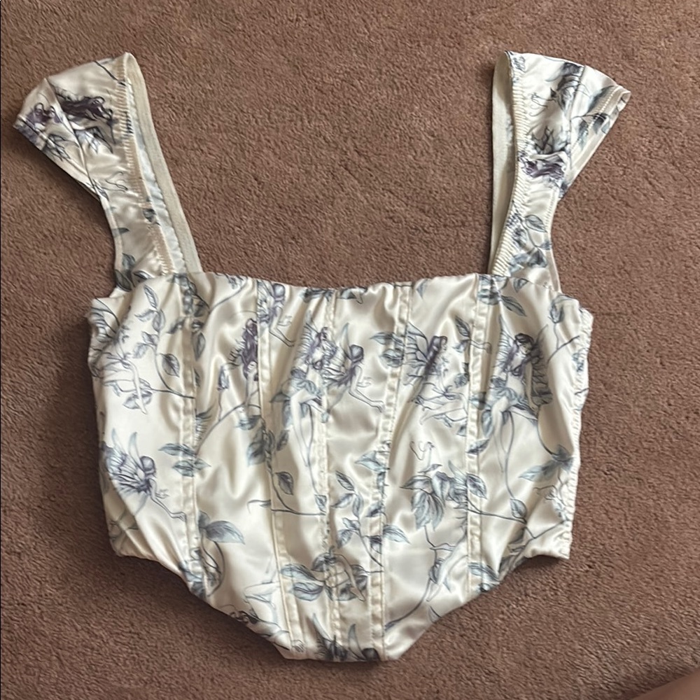 Floral Satin Women's Top